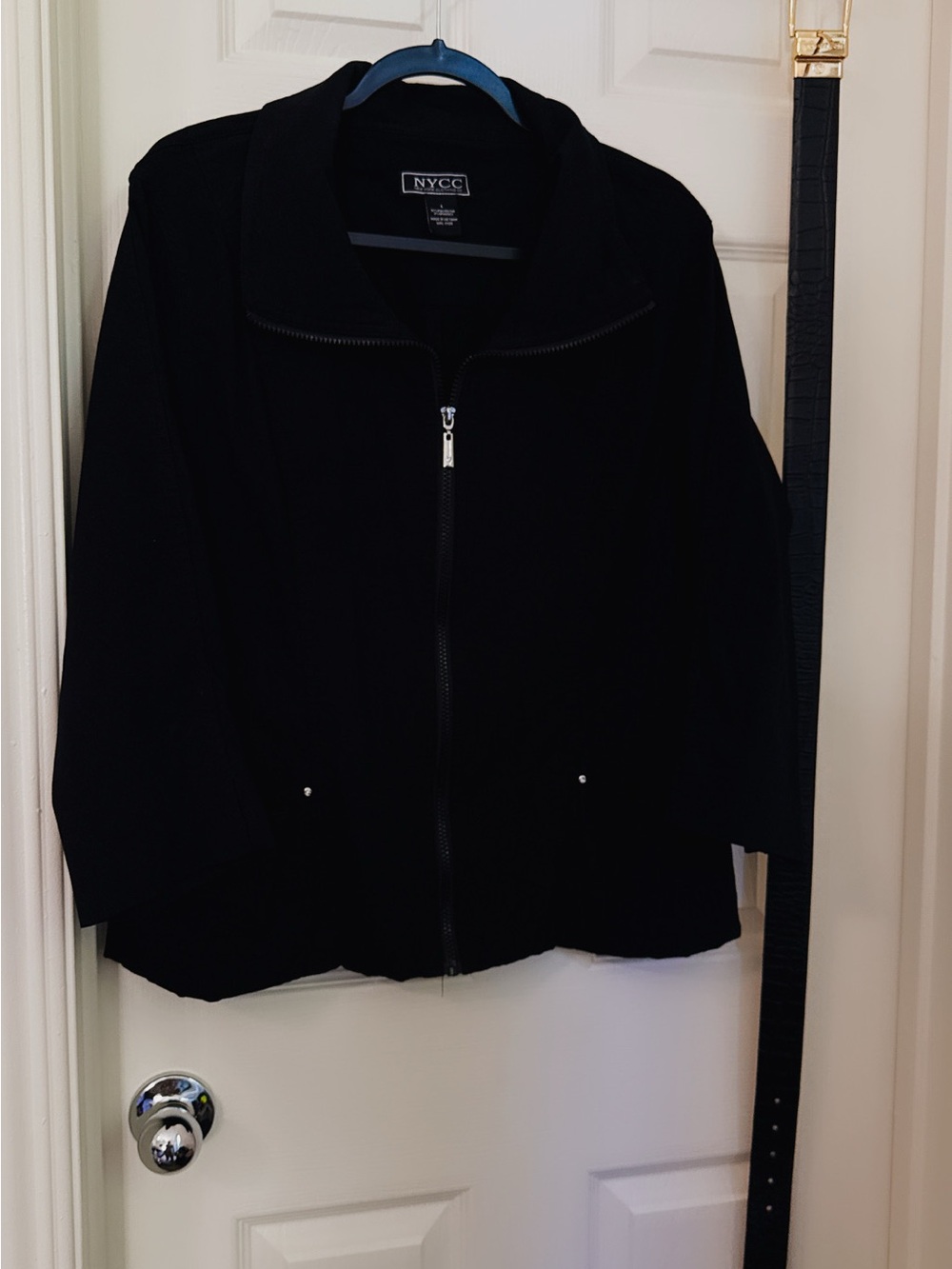 NYCC Black Zip-Front Women’s Blazer Jacket